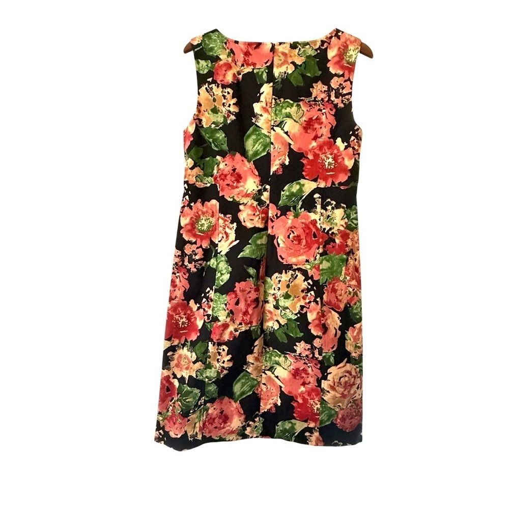 TALBOTS V neck Beautiful Floral Sleeveless Dress - Multicolor- Size 10 - Picture 3 of 5